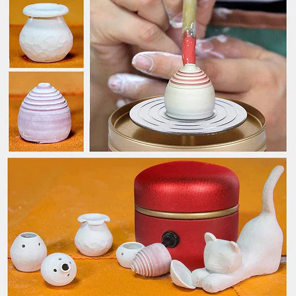 Mini Pottery Wheel for Kids and Adults | Creative Fun & Crafts at Home