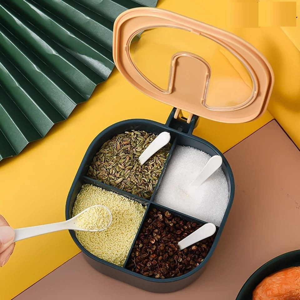 Versatile 4-Compartment Spice Organizer