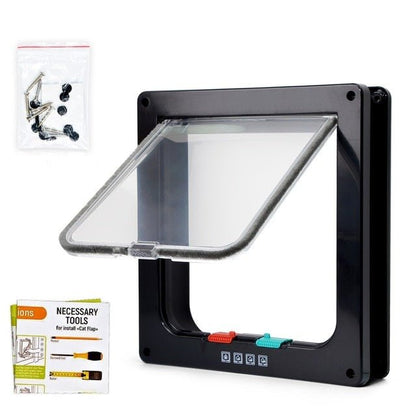 Smart Access Pet Door with 4-Way Lock System
