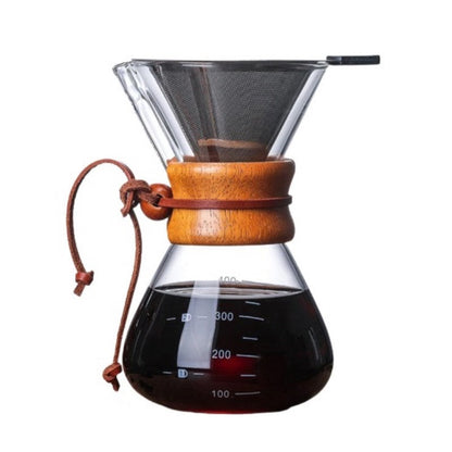 Coffee Dripper for Pour Over Brewing with Genuine Wood Handle