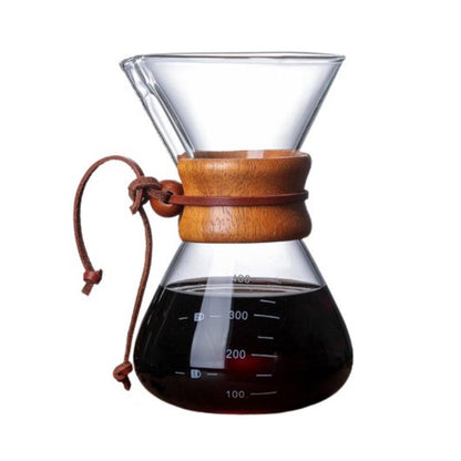 Coffee Dripper for Pour Over Brewing with Genuine Wood Handle