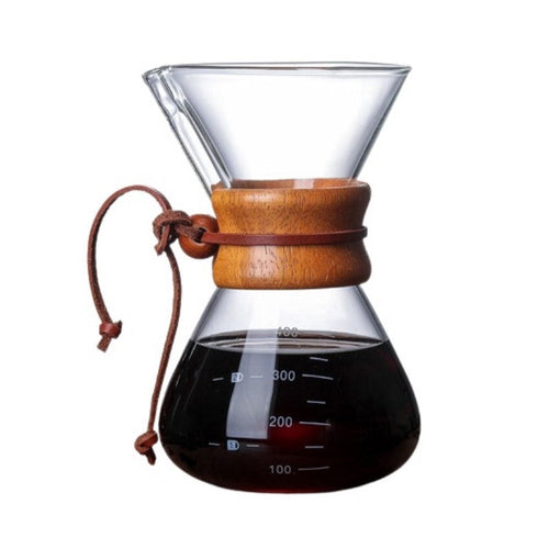 Coffee Dripper for Pour Over Brewing with Genuine Wood Handle