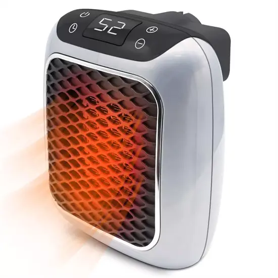 Compact Ceramic Space Heater with Timer and Safety Features