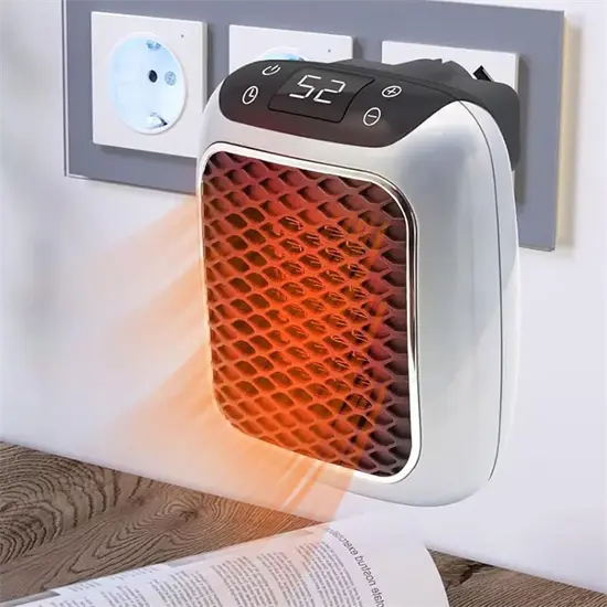 Compact Ceramic Space Heater with Timer and Safety Features