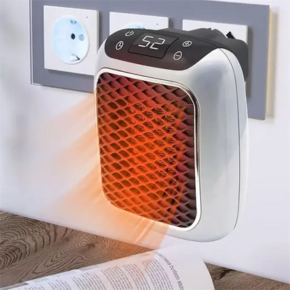 Compact Ceramic Space Heater with Timer and Safety Features