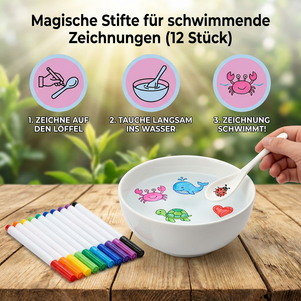 Floating Drawing Markers Set (12 Pieces)