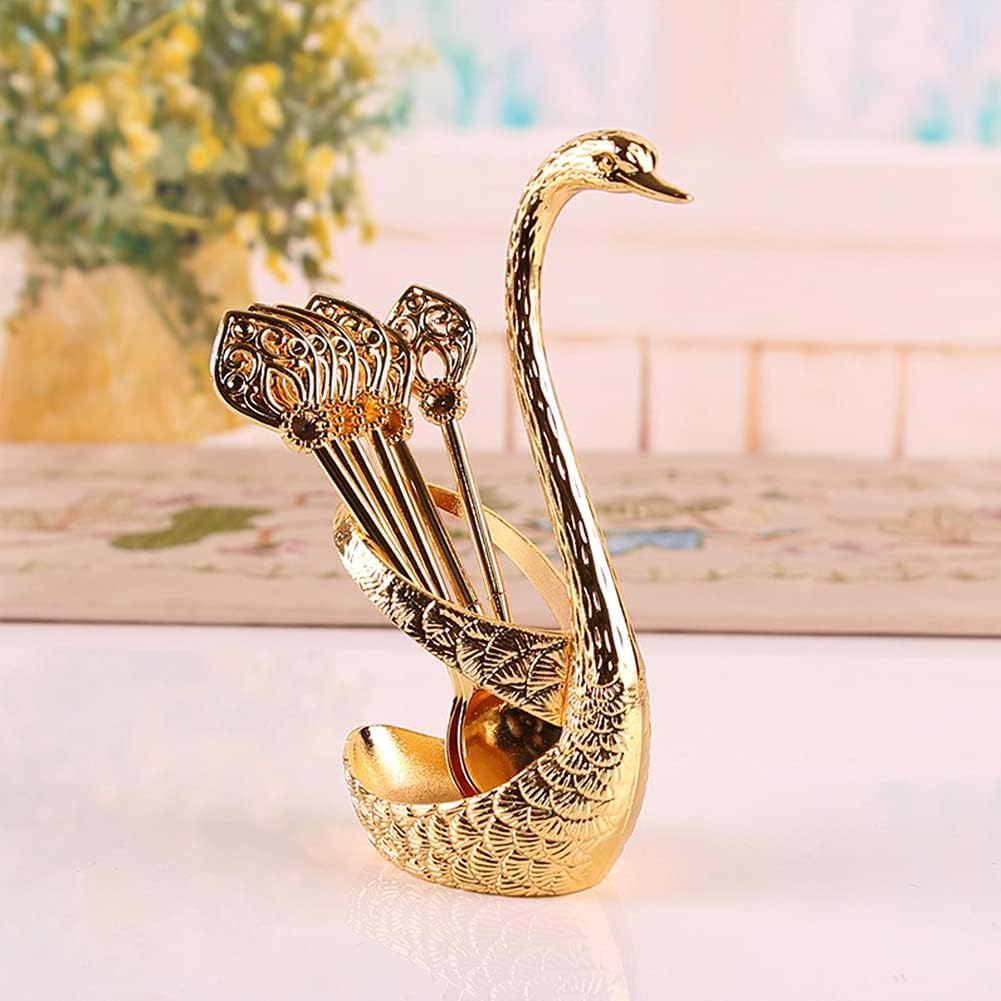 Elegant Swan-Shaped Spoons for Transforming Coffee Moments