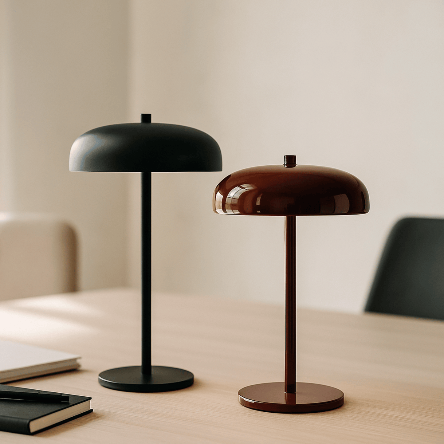 Touch-Controlled Table Lamp with Rechargeable Design