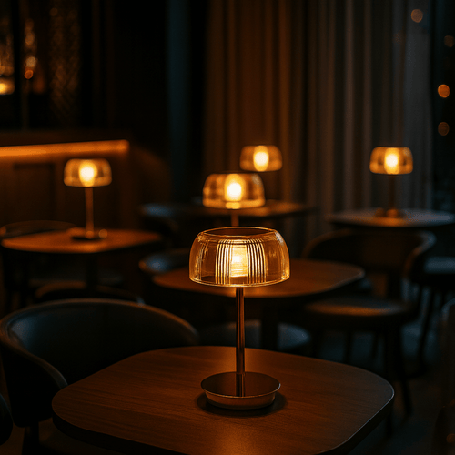 LED Table Lamp with Ambient Glow – Rechargeable Jellyfish Design