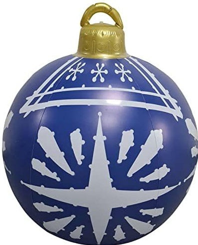 60cm Inflatable Outdoor Christmas Ball – Weatherproof PVC Decoration