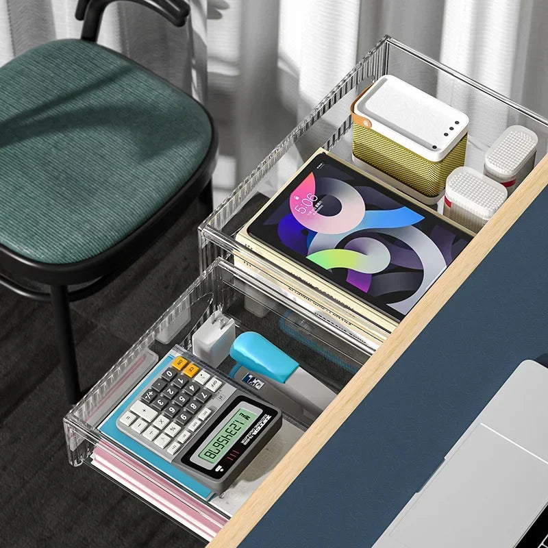 Pull-Out Under-Desk Drawer Organizer | Hidden Plastic Storage Solution