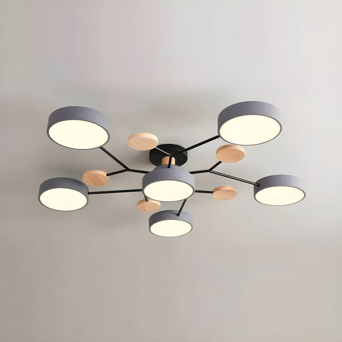 Contemporary LED Flush Mount Ceiling Fixture - Modern Bright Light