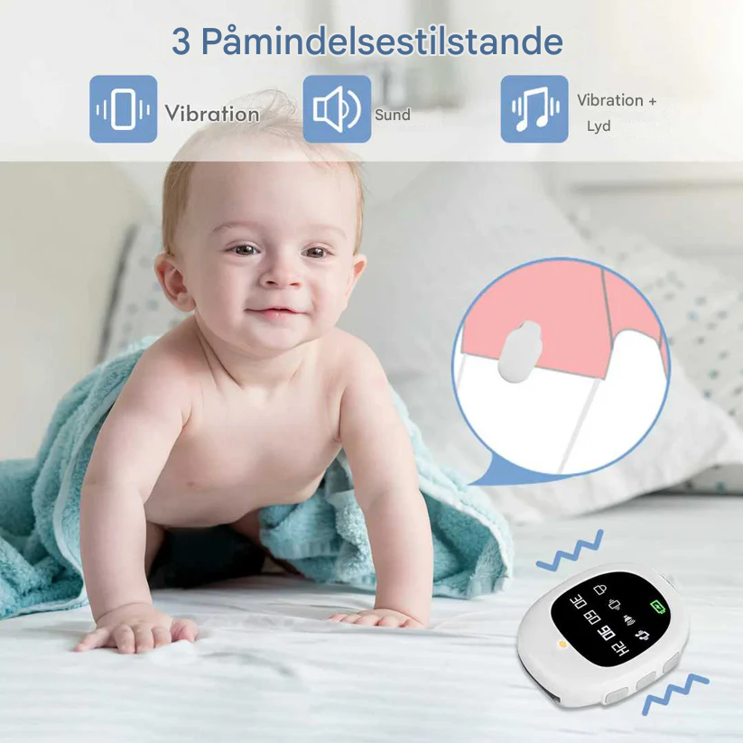 Wireless Bedwetting Alarm with Vibration and Timer – USB Rechargeable