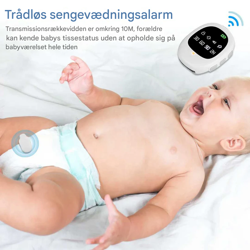 Wireless Bedwetting Alarm with Vibration and Timer – USB Rechargeable