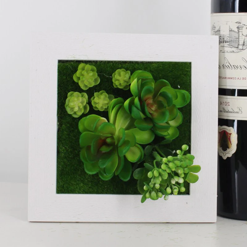 Modern Hanging Frame with 3D Art Plant for Wall Decoration