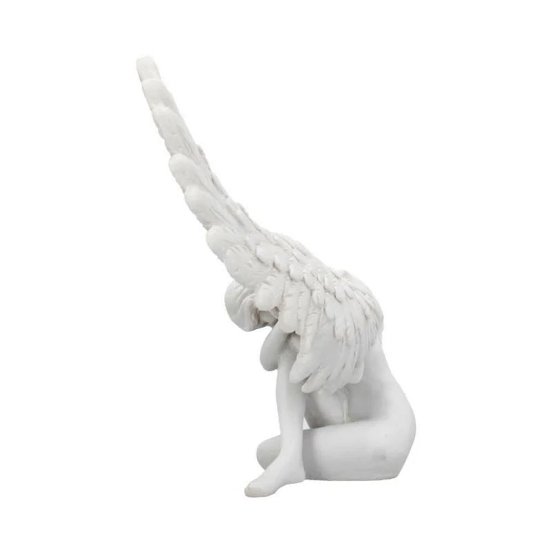 18 cm Angel Wings Sculpture | 3D Embrace | Resin Figure | Modern Decor