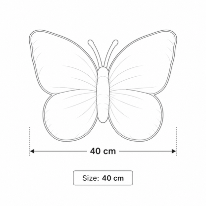 Decorative Pillow with Butterfly Bow Design