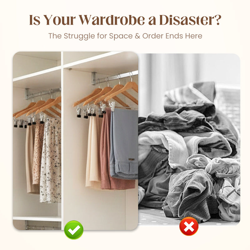 Space-Saving Rotating Clothes Hanger with 8 Hooks and 360° Rotation