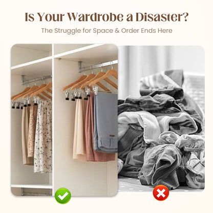Space-Saving Rotating Clothes Hanger with 8 Hooks and 360° Rotation