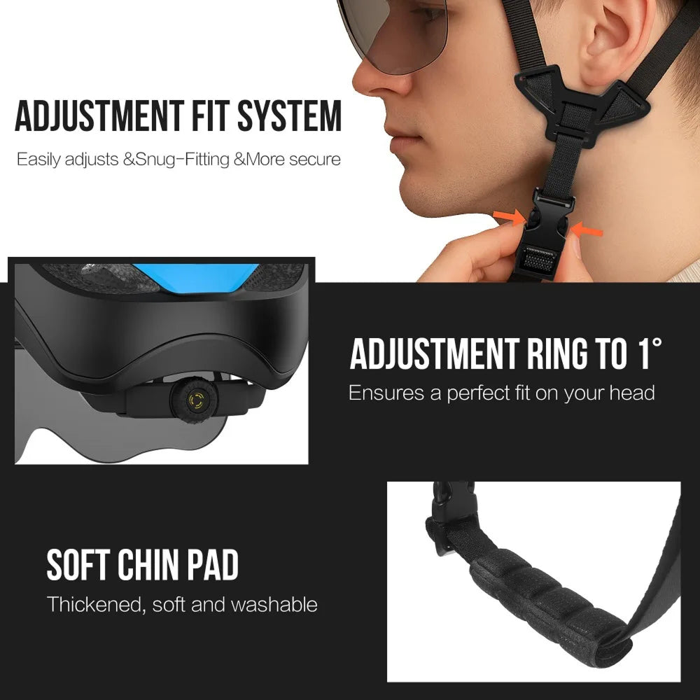 Smart LED Bicycle Helmet with Turn Signals and Triple Layer Safety