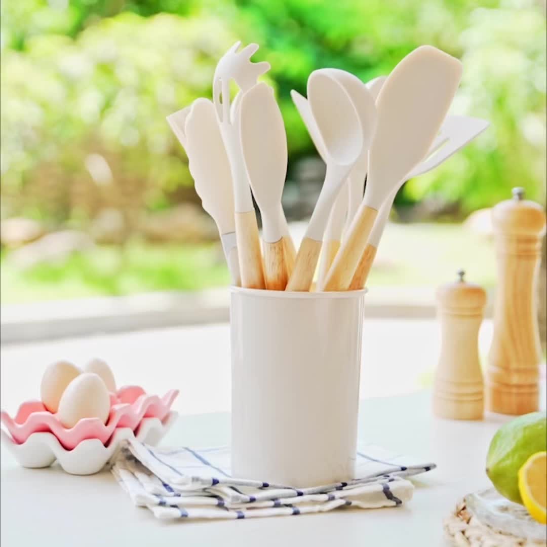 12-Piece Heat Resistant Silicone Kitchen Set - Dishwasher Safe