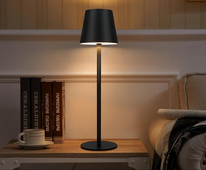 LED Table Lamp with Touch Control – Rechargeable for Nightstand Use
