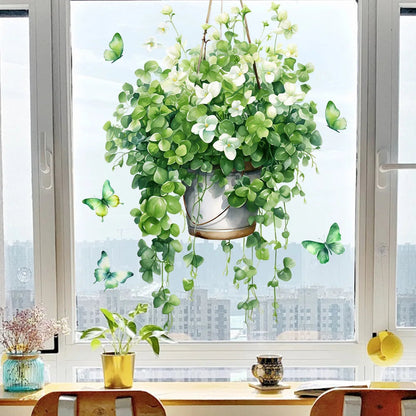Static Window Sticker with Vine Design | PVC Film | 40x60 cm