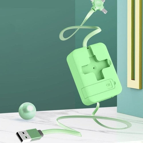 Versatile 3-in-1 Charging Cable | Compact and Tangle-Free