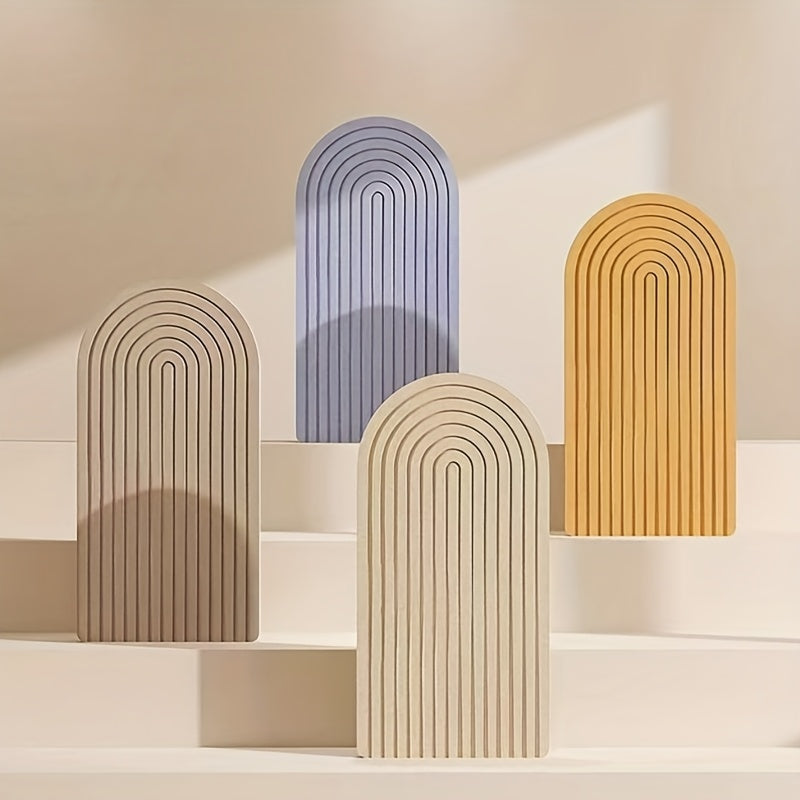 Curved Felt Bulletin Board – Large, Self-Adhesive, Contemporary Style