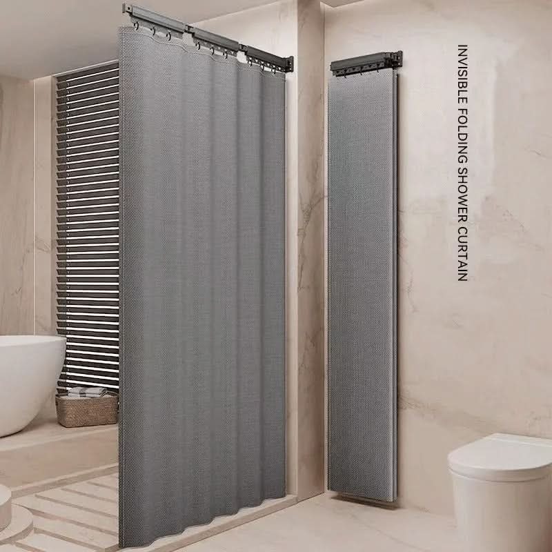 Space-Saving Shower Curtain Rod Divider System