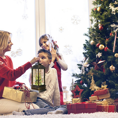 Buy One Get One Free | Rotating Christmas Lantern with LED Lights