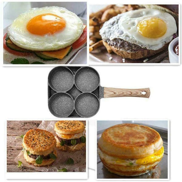 4-Cup Non-Stick Omelette Maker | Easy Cook Pan for Gas & Induction