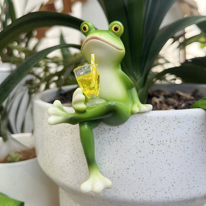 Cheeky Frog Decoration for Pots and Gardens
