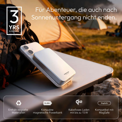 Magnetic Wireless Power Bank 10,000 mAh | Sleek Qi2 Charger