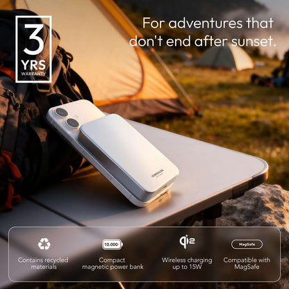 Magnetic Wireless Power Bank 10,000 mAh | Sleek Qi2 Charger