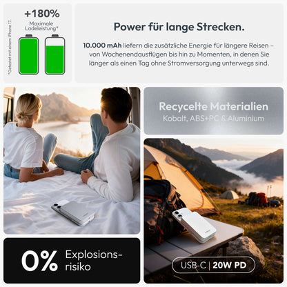 Magnetic Wireless Power Bank 10,000 mAh | Sleek Qi2 Charger
