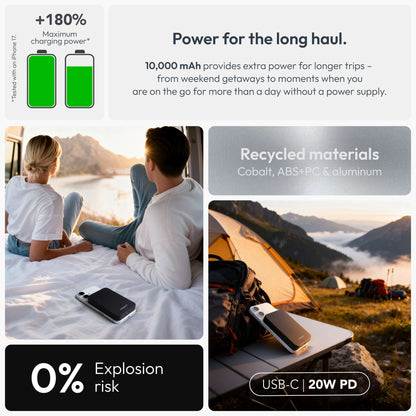 Magnetic Wireless Power Bank 10,000 mAh | Sleek Qi2 Charger