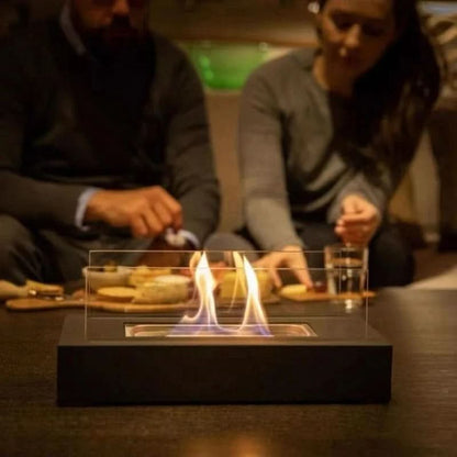 Portable Tabletop Fireplace for Bioethanol Fuel