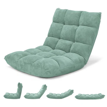 Padded Floor Chair with Adjustable Backrest