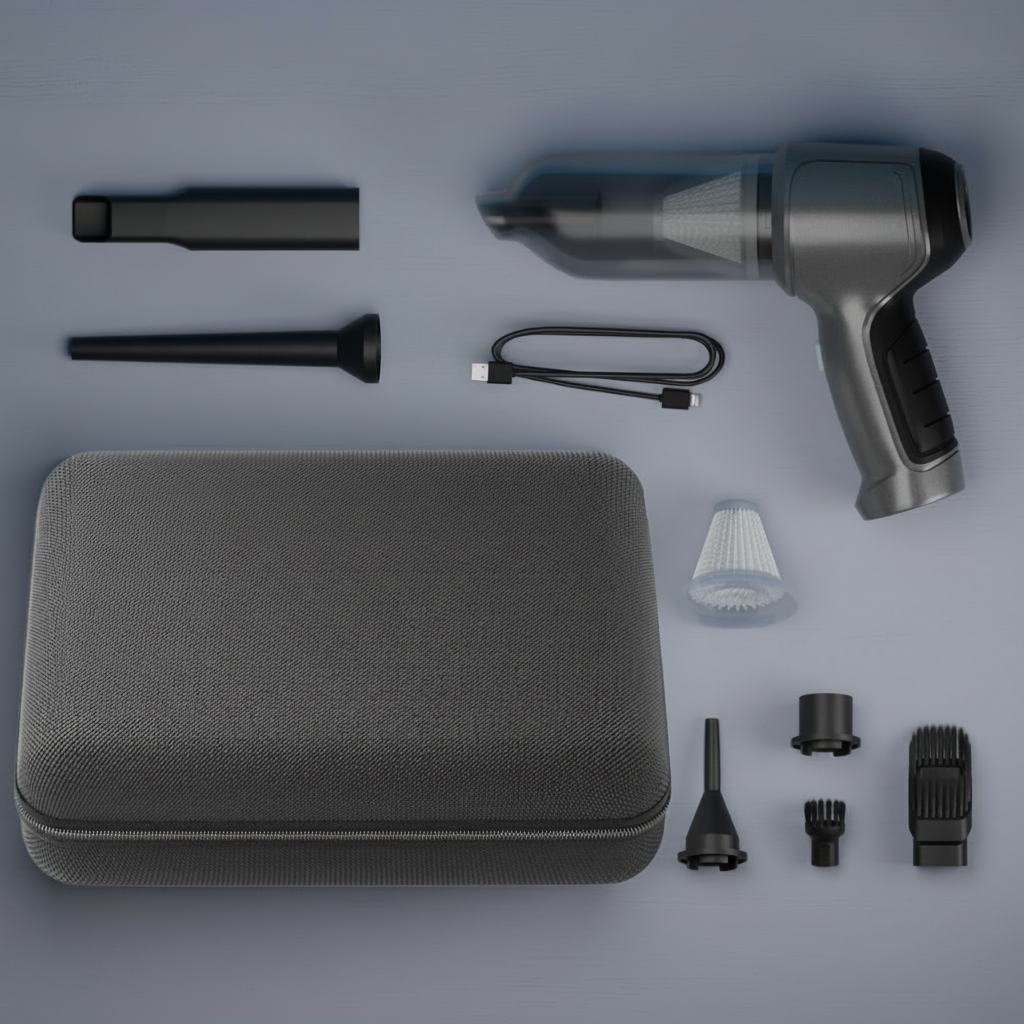 Cordless Car Vacuum Cleaner | Powerful Suction with Air Blast