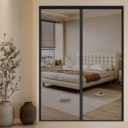 Hands-Free Magnetic Mosquito Screen Curtain for Insect Protection