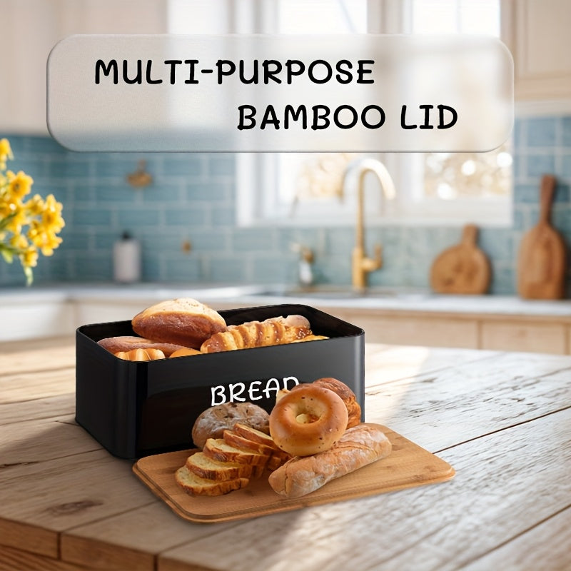 Bamboo Lid Kitchen Storage Set with Canisters for Tea, Coffee, and Sugar
