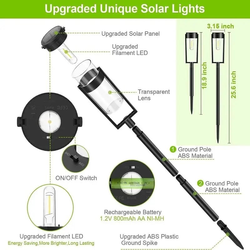 Seamless Solar Garden Path Lighting for Walkways