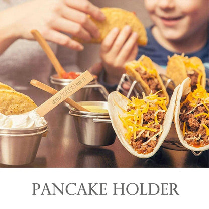 Stainless Steel Taco Holder for Kitchen | Wave Slot Design | Dishwasher Safe