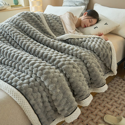 Thick Reversible Coral Fleece Blanket