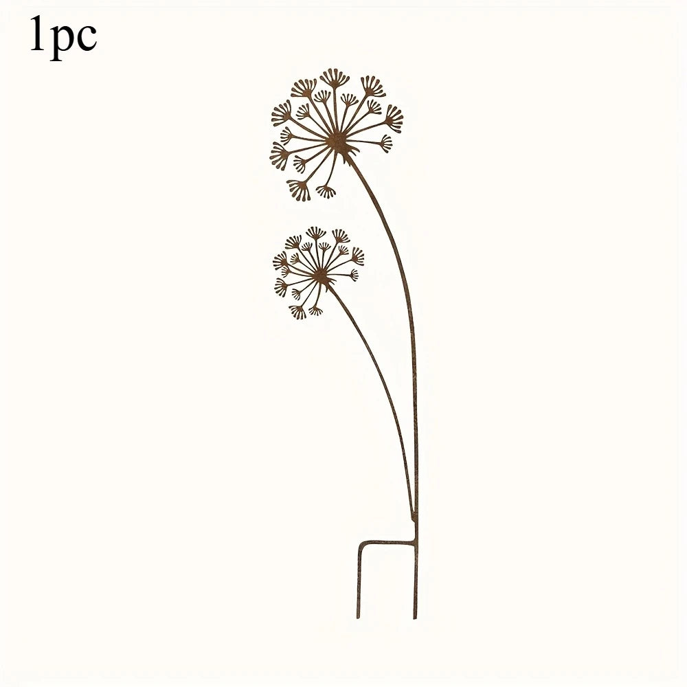 Decorative Metal Garden Stake Flower | Outdoor Bed and Balcony Decor