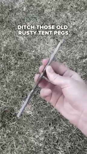 2+2 FREE | Metal Tent Pegs - Rustproof Anchors [Last Day Discount]
