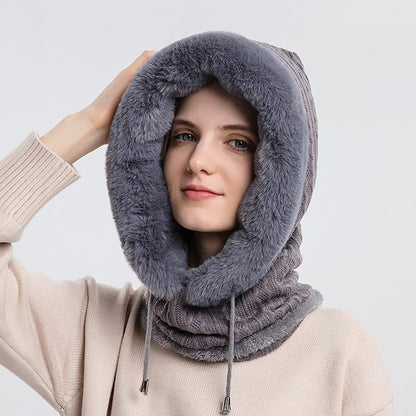 Women's Versatile 3-in-1 Winter Beanie with Face Shield