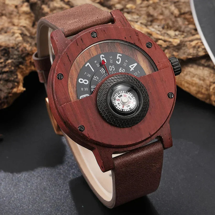 Wooden Watches with Leather Strap