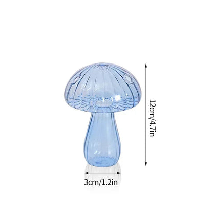 Mushroom-Shaped Glass Vase for Hydroponics | Decorative Table Terrarium